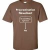 Procrastination Flowchart T-Shirt (chestnut)