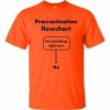 Procrastination Flowchart T-Shirt (orange)