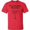 Procrastination Flowchart T-Shirt (red)