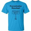 Procrastination Flowchart T-Shirt (sapphire)