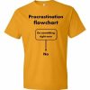 Procrastination Flowchart T-Shirt (tangerine)