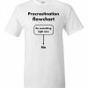 Procrastination Flowchart T-Shirt (white)