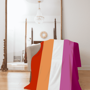 Lesbian Pride Fleece Throw Blanket