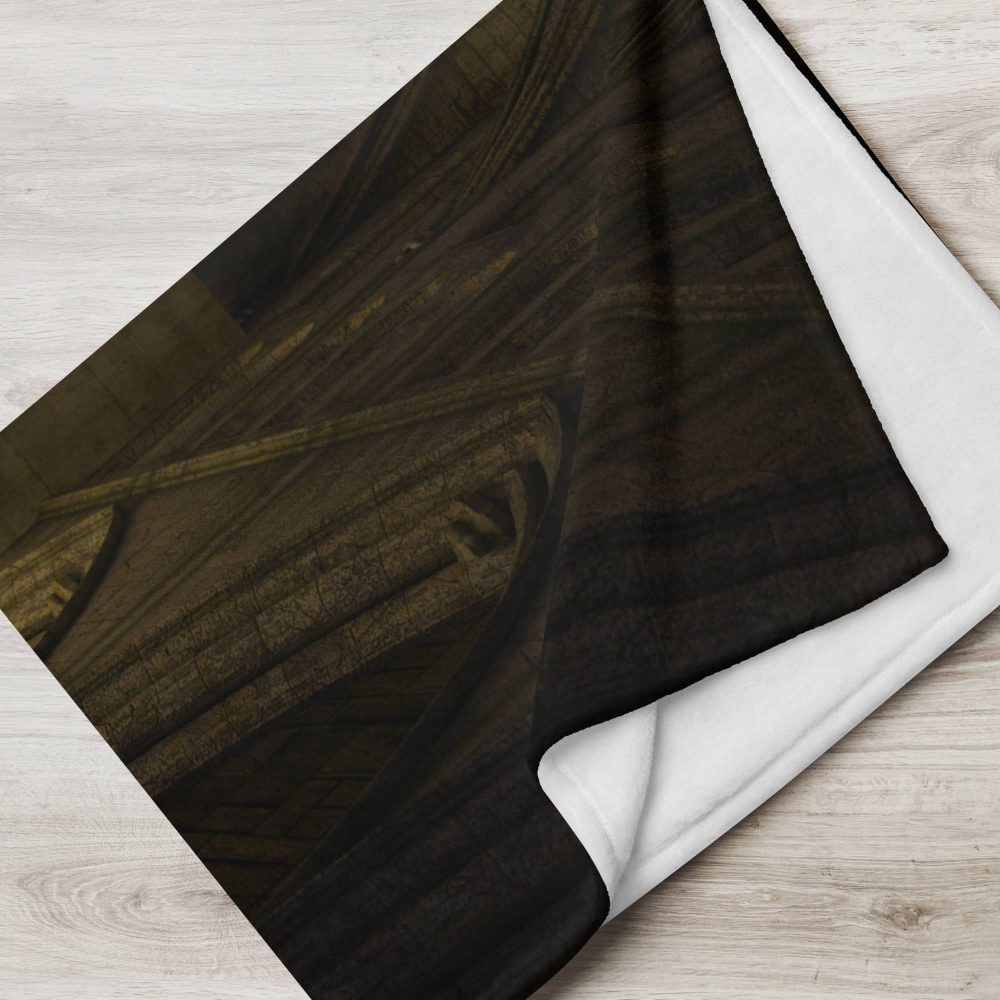 Cathedral Windows Fleece Throw Blanket