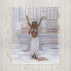 Ancient Egyptian Bastet Priestess Fleece Throw Blanket - Image 2
